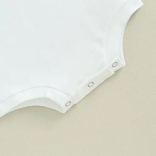 VISGOGO Newborn Infant Baby Boy Girls Oversized Romper Little Dude Sweater Onesie Coming Home Outfit Neutral Clothes - 7