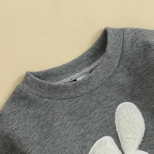 VISGOGO Newborn Infant Baby Boy Girls Oversized Romper Little Dude Sweater Onesie Coming Home Outfit Neutral Clothes - 5