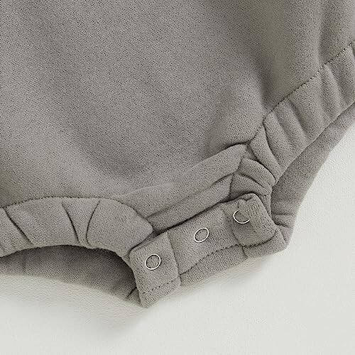 VISGOGO Newborn Infant Baby Boy Girls Oversized Romper Little Dude Sweater Onesie Coming Home Outfit Neutral Clothes - 7