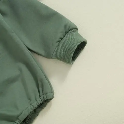 VISGOGO Newborn Infant Baby Boy Girls Oversized Romper Little Dude Sweater Onesie Coming Home Outfit Neutral Clothes - 6