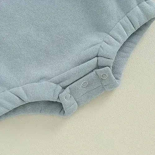 VISGOGO Newborn Infant Baby Boy Girls Oversized Romper Little Dude Sweater Onesie Coming Home Outfit Neutral Clothes - 6