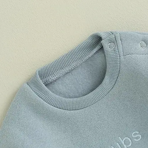 VISGOGO Newborn Infant Baby Boy Girls Oversized Romper Little Dude Sweater Onesie Coming Home Outfit Neutral Clothes - 5