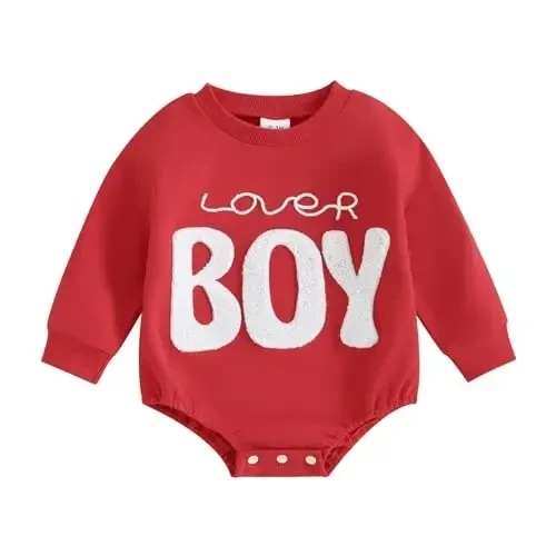 VISGOGO Newborn Infant Baby Boy Girls Oversized Romper Little Dude Sweater Onesie Coming Home Outfit Neutral Clothes - 1