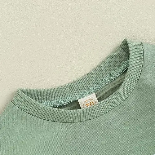 VISGOGO Newborn Infant Baby Boy Girls Oversized Romper Little Dude Sweater Onesie Coming Home Outfit Neutral Clothes - 6