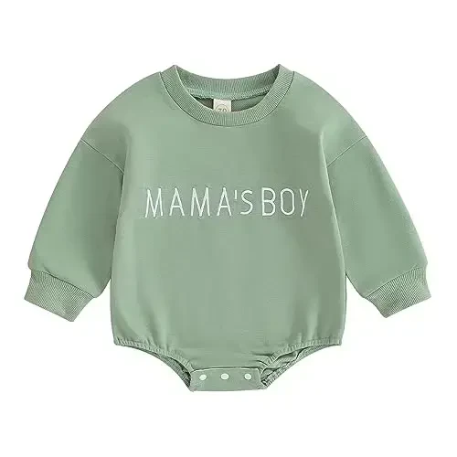 VISGOGO Newborn Infant Baby Boy Girls Oversized Romper Little Dude Sweater Onesie Coming Home Outfit Neutral Clothes - VISGOGO