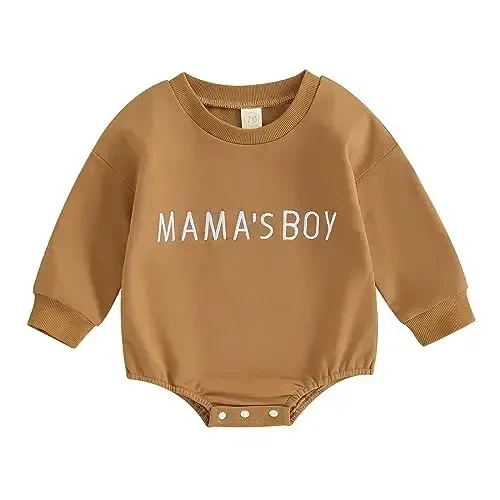 VISGOGO Newborn Infant Baby Boy Girls Oversized Romper Little Dude Sweater Onesie Coming Home Outfit Neutral Clothes 