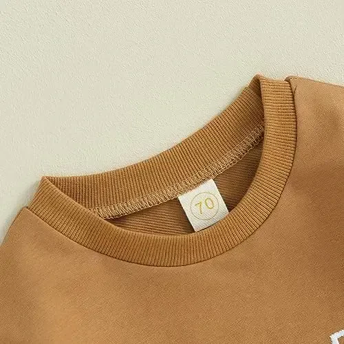 VISGOGO Newborn Infant Baby Boy Girls Oversized Romper Little Dude Sweater Onesie Coming Home Outfit Neutral Clothes - 5