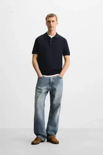 Вискоз аралашган трико поло - қовоқ ранги 