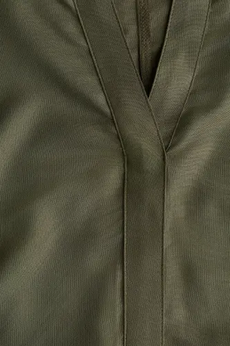 Viskoz Tunik Elbise - Koyu haki - H&M (1)