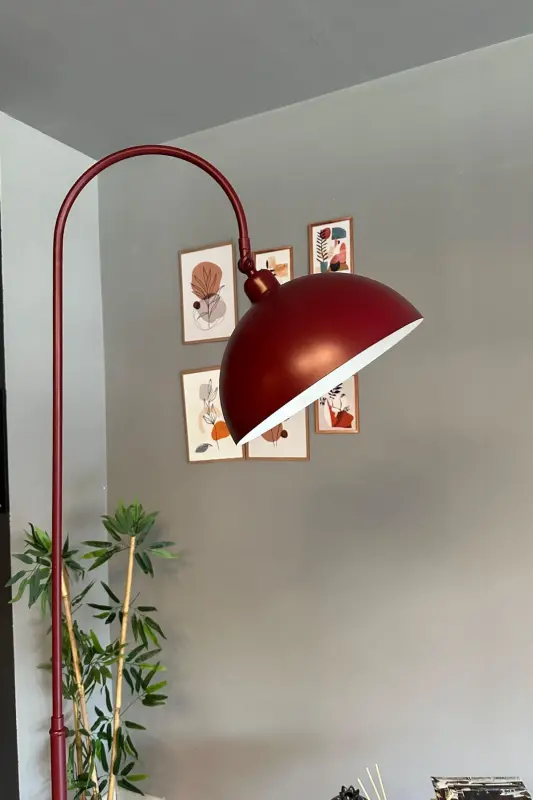 Vişne Çürüğü Metal Hareketli Başlık E27 Lambader-Vişne Çürüğü - BAMYUM