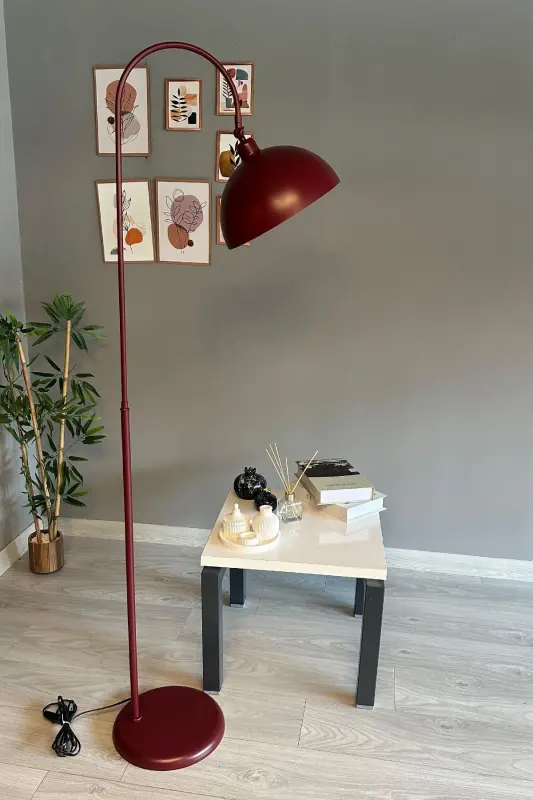 Vişne Çürüğü Metal Hareketli Başlık E27 Lambader - Vişne Çürüğü - 7