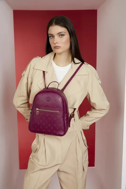 Vişne Print Kadın Sırt Çantası 05PO22Y1541-Print Vişne - PIERRE CARDIN