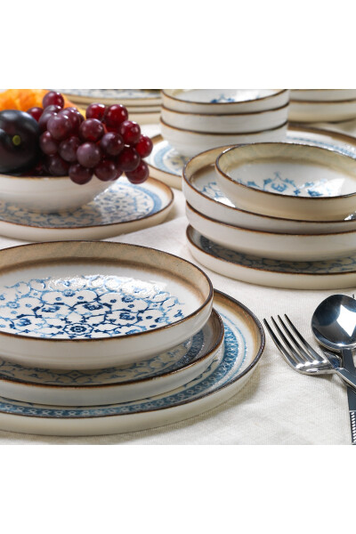 Vita Dinner Set 24 Pieces - Blue - 10