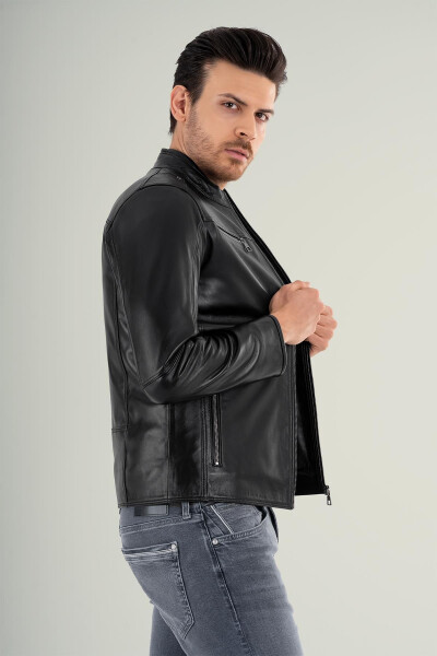 Vitale Black Leather Jacket 111680 - 12