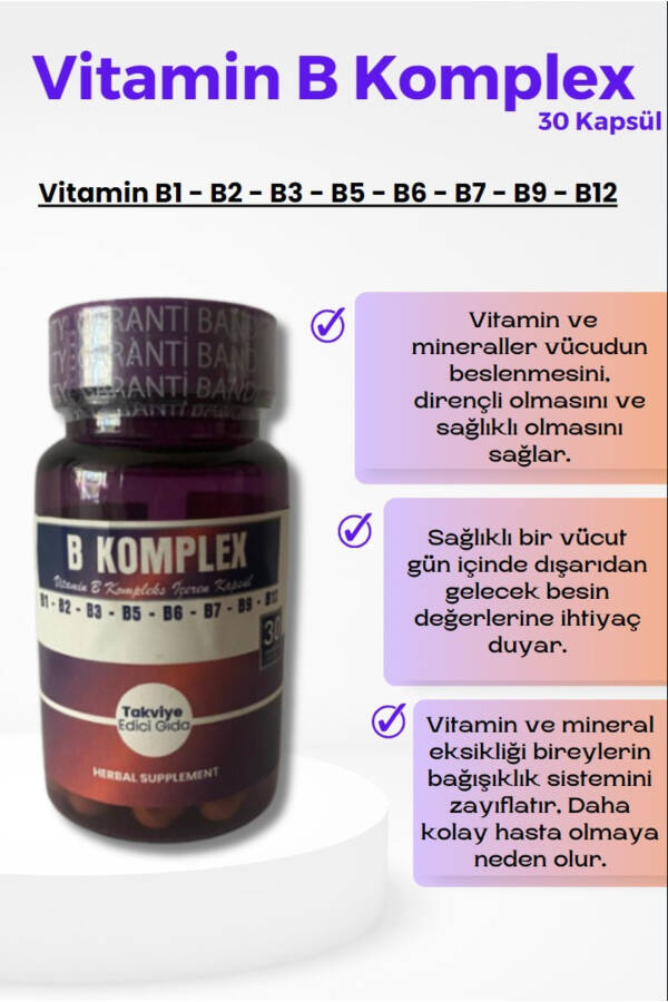 Vitamin B Complex 30 Capsules - 1