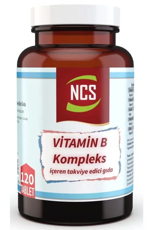 120 Tablet Aromasız Vitamin B Komplex İnositol Takviye Edici Gıda - NCS