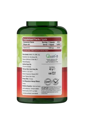 Vitamin B12 1000 Mcg 100 Capsules - 6