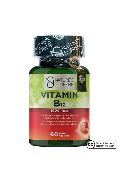 Vitamin B12 1000 Mcg 60 Capsules - 1