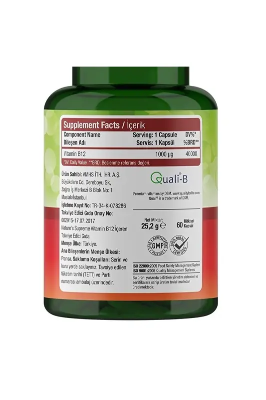 Vitamin B12 1000 Mcg 60 Kapsula - 6