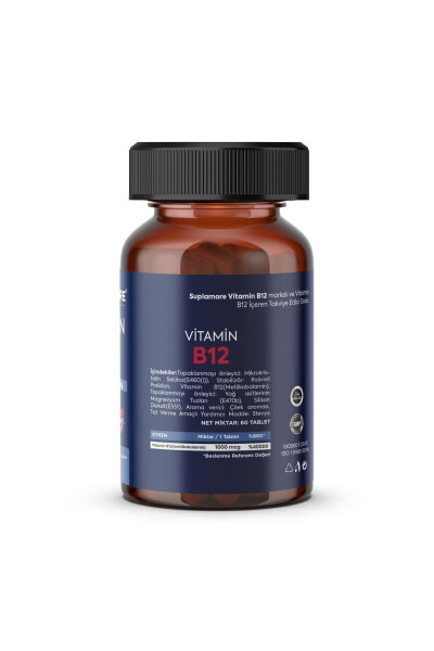 Vitamin B12 1000 Mcg Metilkobalamin 60 Dil Altı Tablet - 7