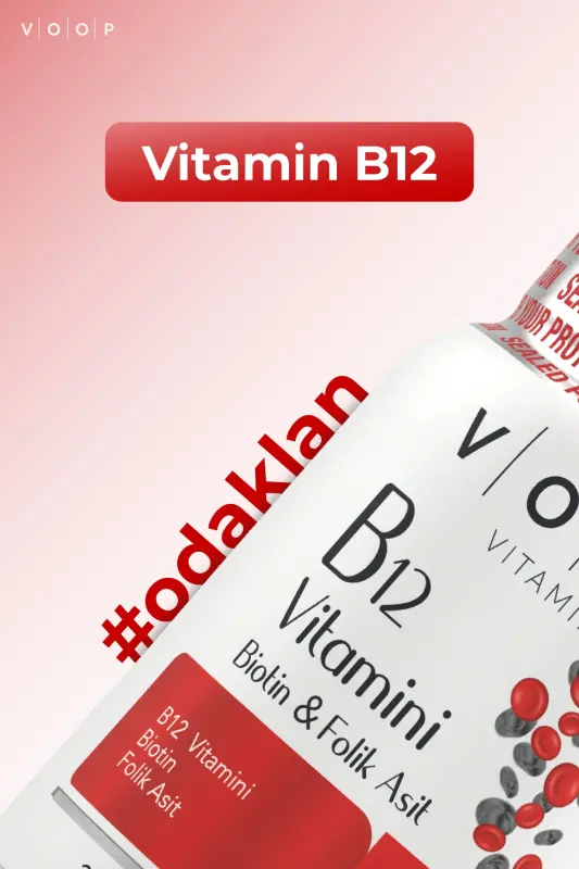 Vitamin B12 - Biotin & Folic Acid Skin, Hair, Nail and Brain Health Support 60 Herbal Capsules - 2