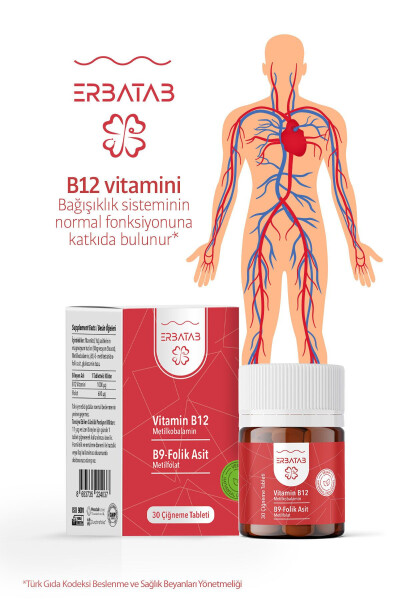 Vitamin B12 - Folat kislotasi B9 - Metilkobalamin - Metilfolat - 19