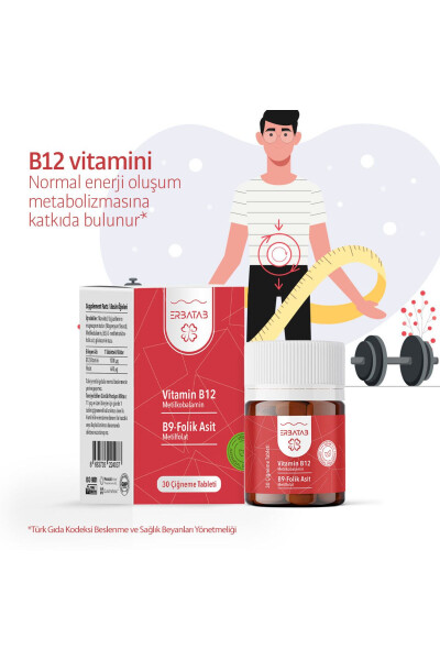 Vitamin B12 - Folat kislotasi B9 - Metilkobalamin - Metilfolat - 21