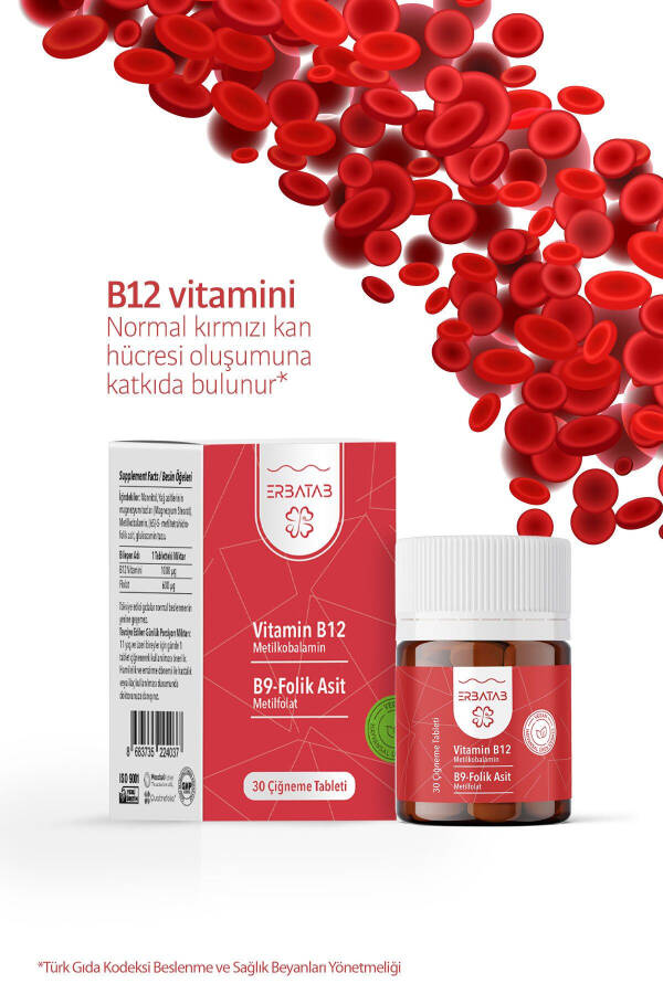 Vitamin B12 - Folat kislotasi B9 - Metilkobalamin - Metilfolat - 22