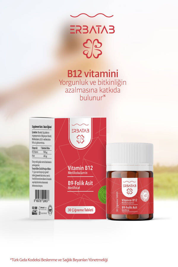 Vitamin B12 - Folat kislotasi B9 - Metilkobalamin - Metilfolat - 12