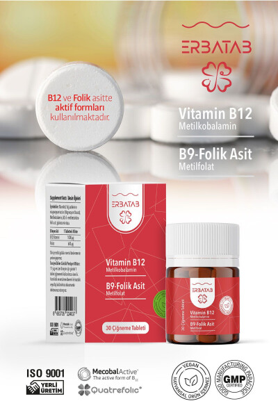 Vitamin B12 - Folat kislotasi B9 - Metilkobalamin - Metilfolat - 7