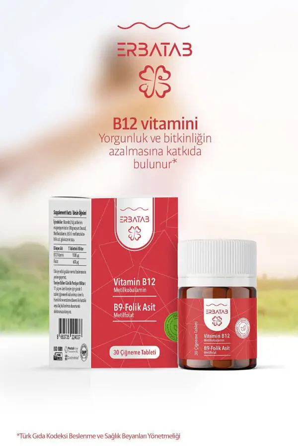 Vitamin B12 - Folat kislotasi B9 - Metilkobalamin - Metilfolat - 3
