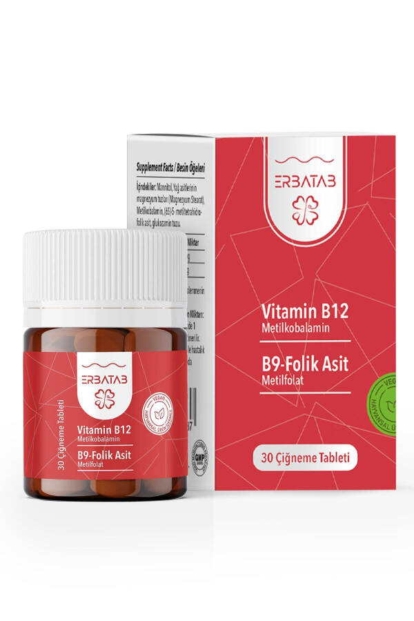 Vitamin B12 - Folat kislotasi B9 - Metilkobalamin - Metilfolat - 25