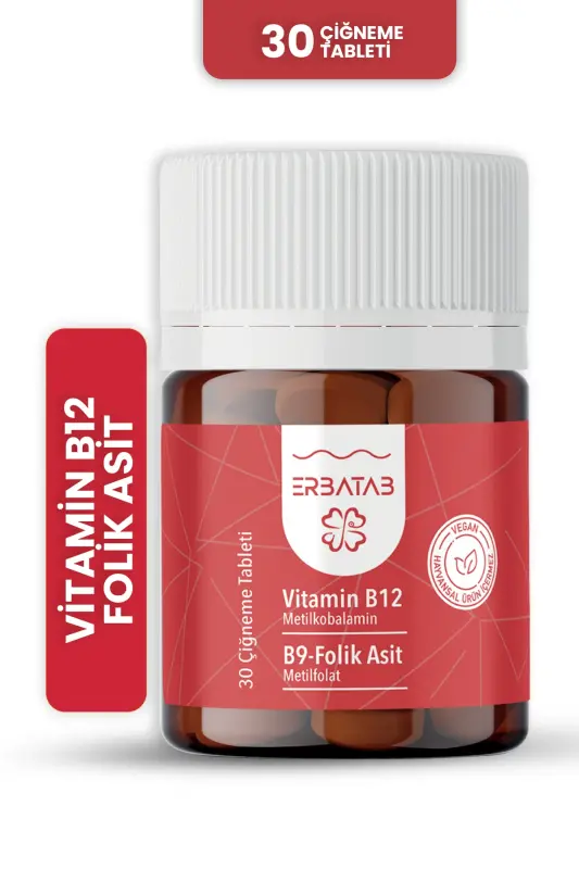 Vitamin B12 - Folic Acid B9 - Methylcobalamin - Methylfolate - 1