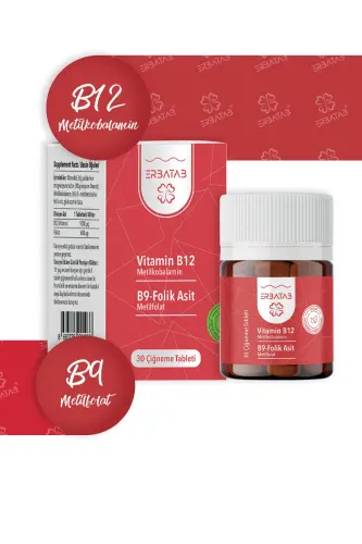 Vitamin B12 - Folic Acid B9 - Methylcobalamin - Methylfolate - 8