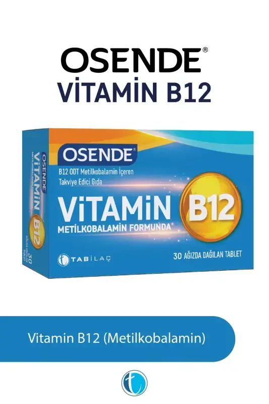 Vitamin B12 Og'izda Eriydigan Tabletkalar 30 dona - OSENDE
