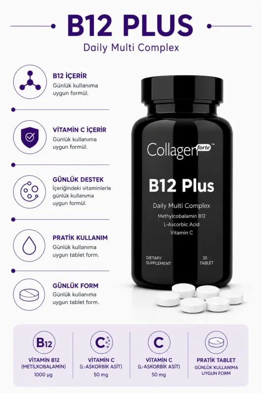 Vitamin B12 Plus Metilkobalamin & Vitamin C - 2