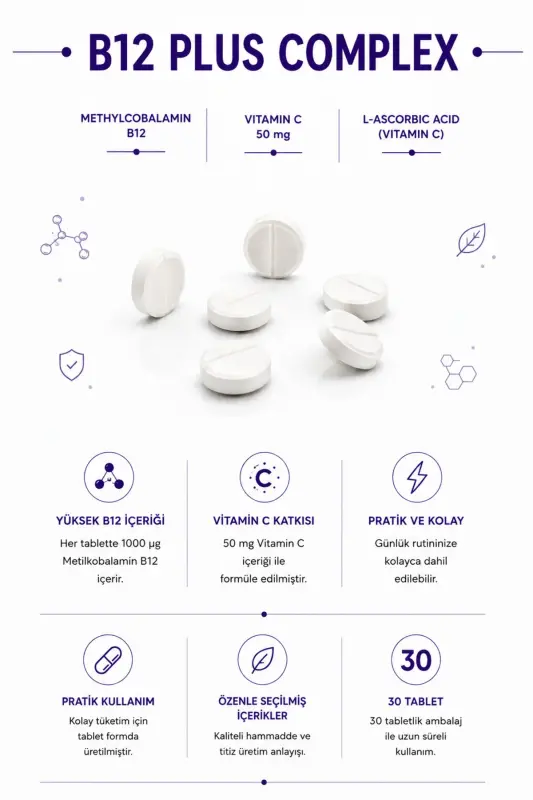 Vitamin B12 Plus Metilkobalamin & Vitamin C - 3