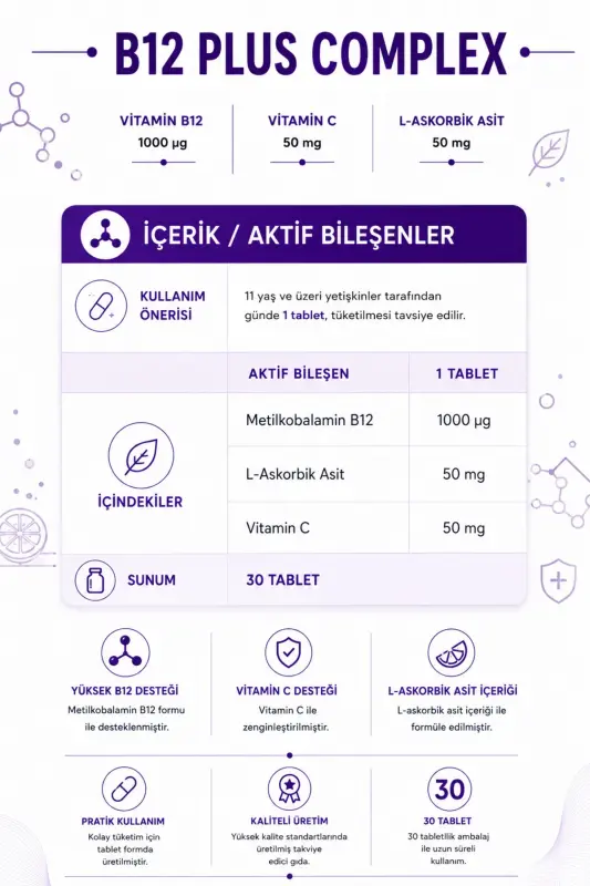 Vitamin B12 Plus Metilkobalamin & Vitamin C - 4