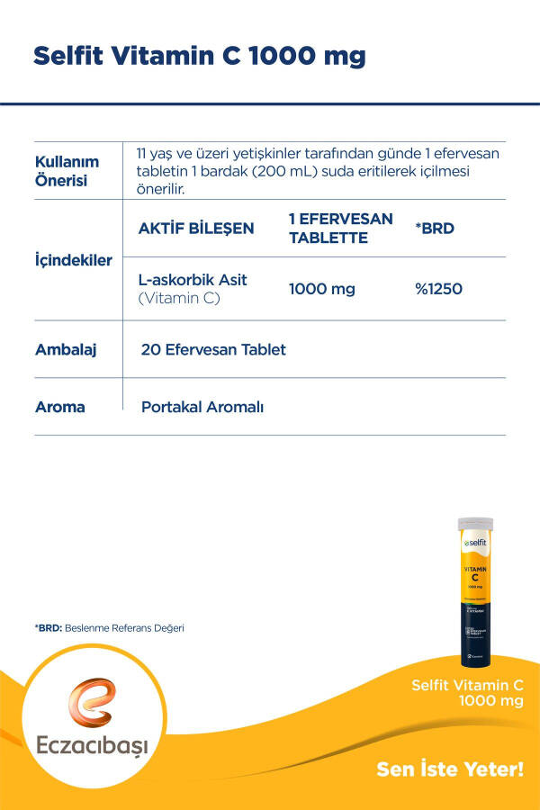 Vitamin C 1000 Mg 20 Efervesan Tablet - 2