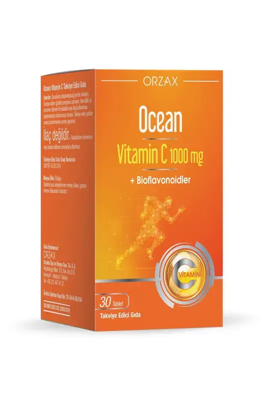 Orzax Vitamin C 1000 mg 30 Tablet - Ocean