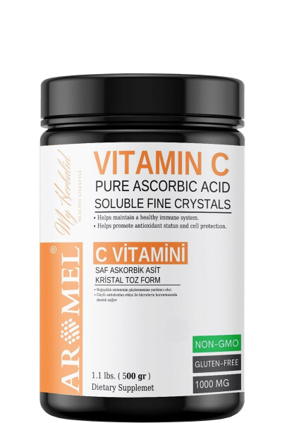 Vitamin C 500 gr | Ascorbic Acid | European, Extra Pure | Edible Powder Form - 1