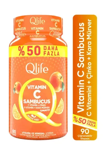 Vitamin C Sambucus Gummies 60 Chewable Tablets - 7