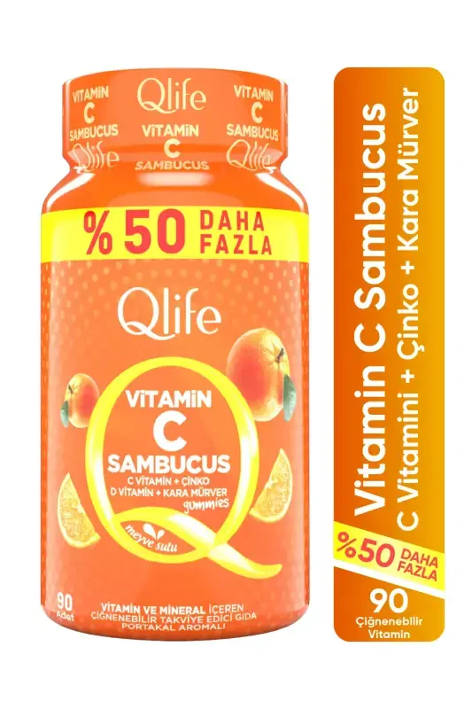 Vitamin C Sambucus Saqizlari 60 Chaynaladigan Tabletka - 7