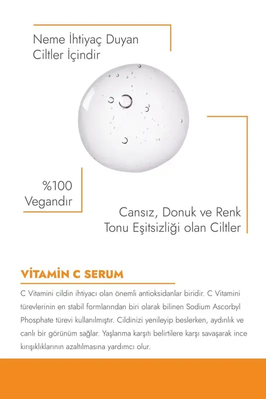 Vitamin C Serum Aydınlatıcı Renk Tonu Eşitleyici 20 Ml (sodium Ascorbyl Phosphate, Niacinamide, Ha) - 3