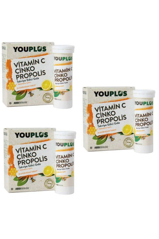 Vitamin C Sink Propolis 20 Shiviruvchi 3 Quti - YOUPLUS