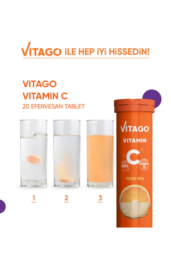 Vitamin C Vitamin D Çinko 20'li Tablet - 5