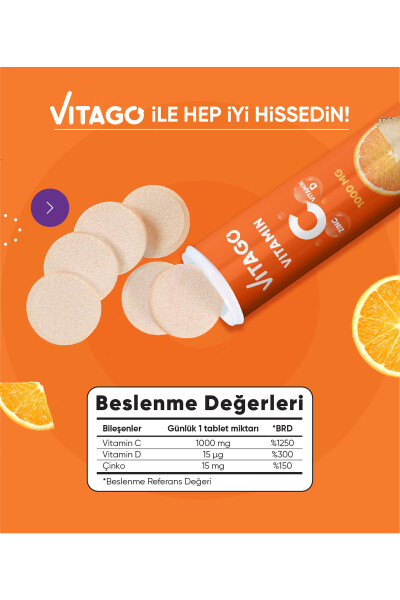 Vitamin C Vitamin D Sink 20 ta'bli tablet - 3