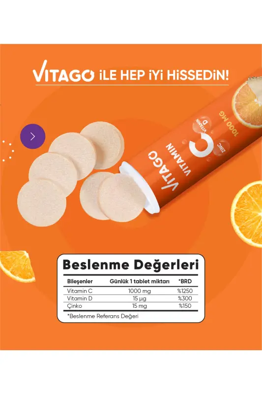 Vitamin C Vitamin D Zinc 20 Tablets - 5