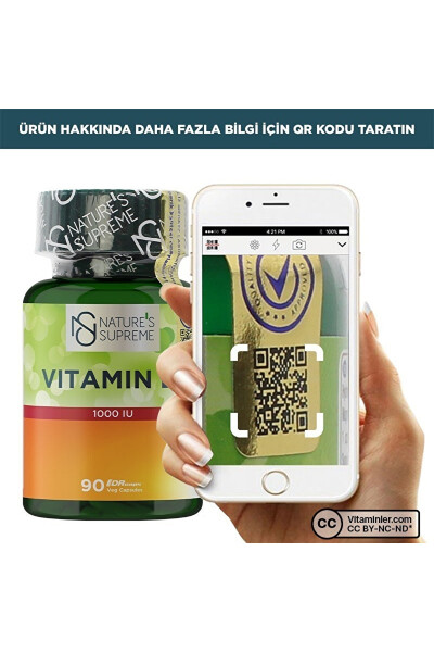 Vitamin D3 1000 IU 90 Capsules - 4