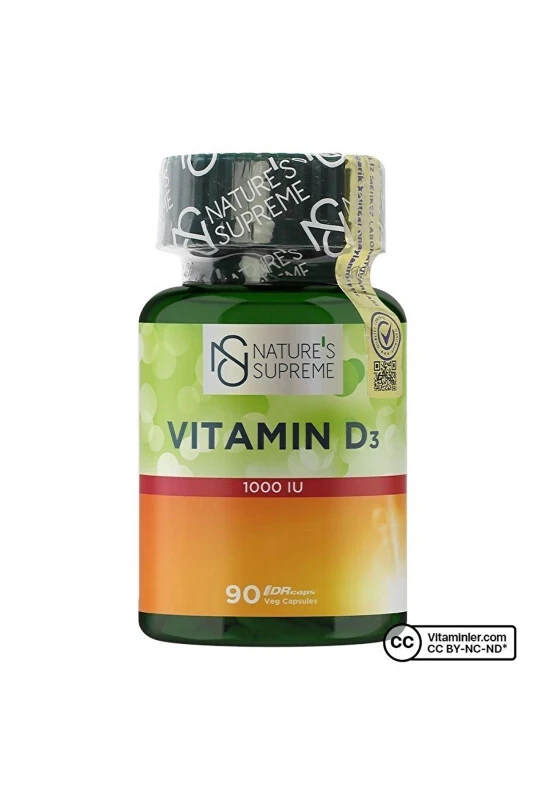Vitamin D3 1000 IU 90 Capsules - NATURES SUPREME